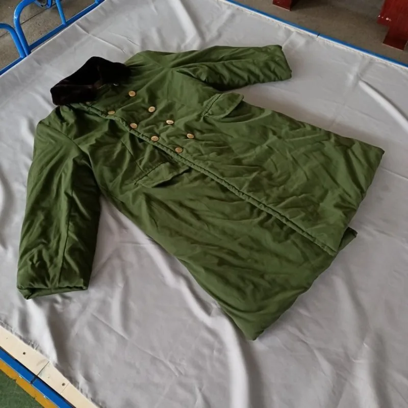 Wind-resistant and warm over-the-knee security clothing, old-fashioned cold storage cotton coat, removable multi-purpose cold cl
