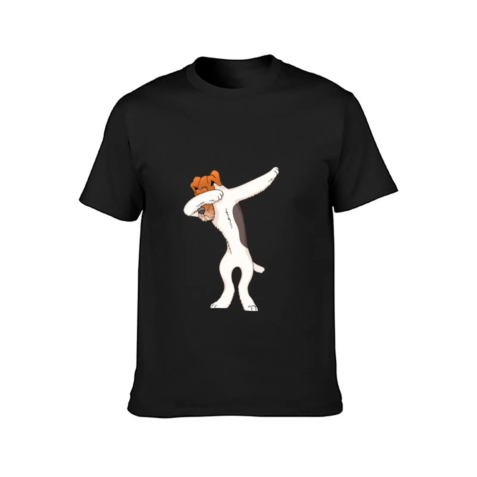 Wire Fox Terrier Dabbing Dog Dab Dance T-Shirt sublime kawaii clothes heavy weight t shirts for men