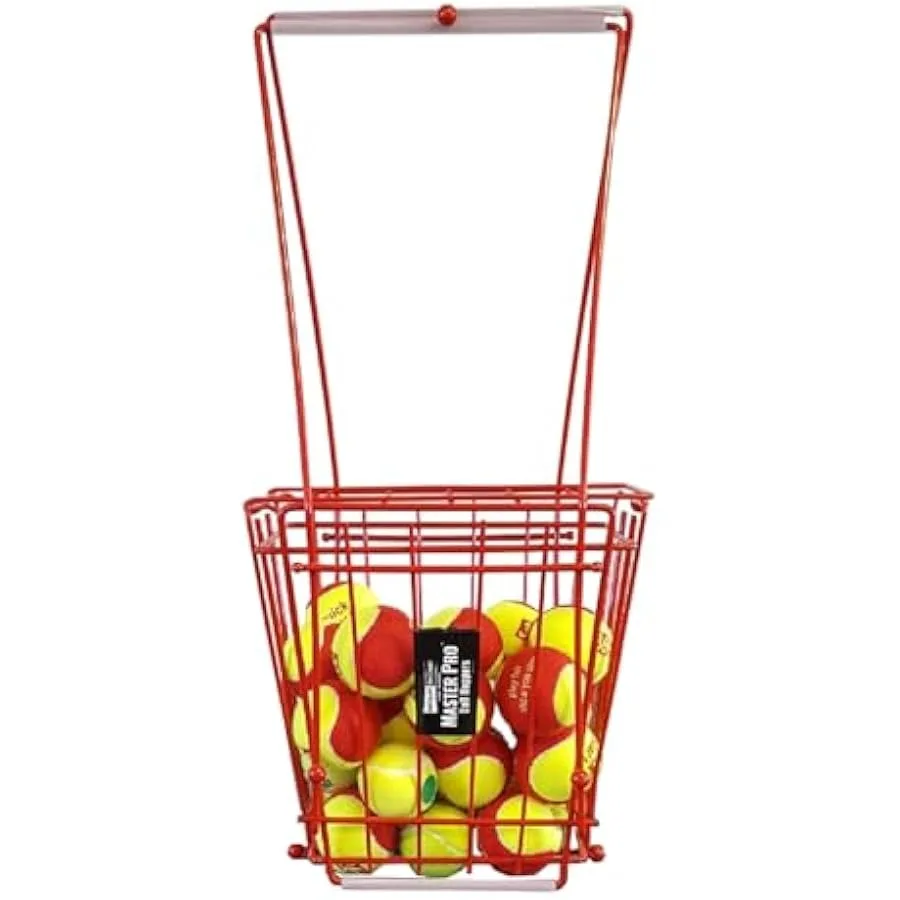 Tennis Masterpro Ball Basket Easiest Way to Hold Tennis Balls Height Adjustable No Tool Assembly Holds 50-Balls