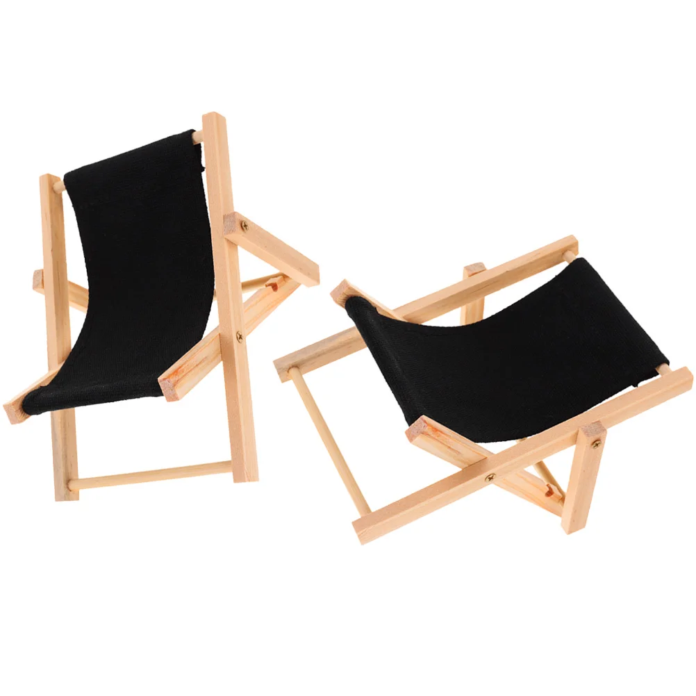 2 Pcs Mini Beach Chair Cellphone Bracket Desktop Stand Household Adjustable Mobile Foldable Holder for Car