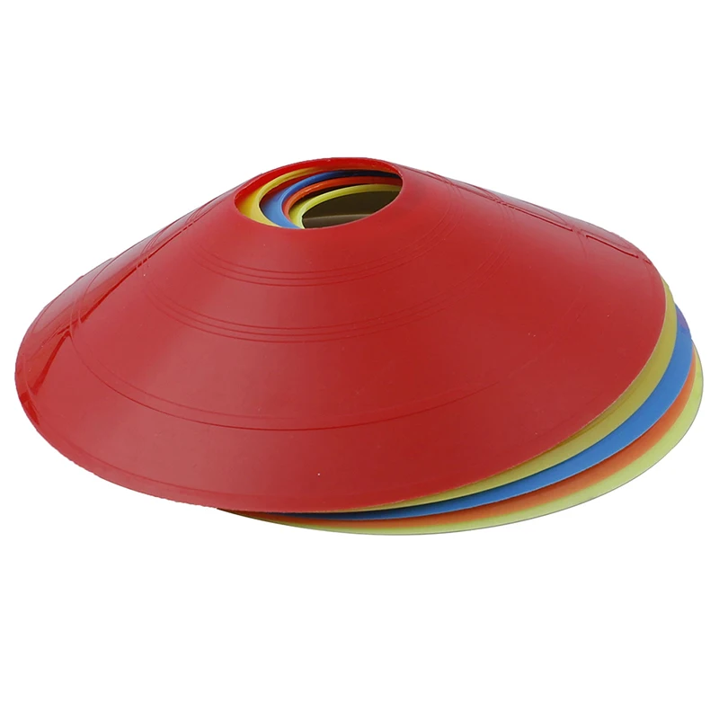 10pcs/set  Soccer Discs Bucket Marker Training Sign Flat Cones Marker Discs