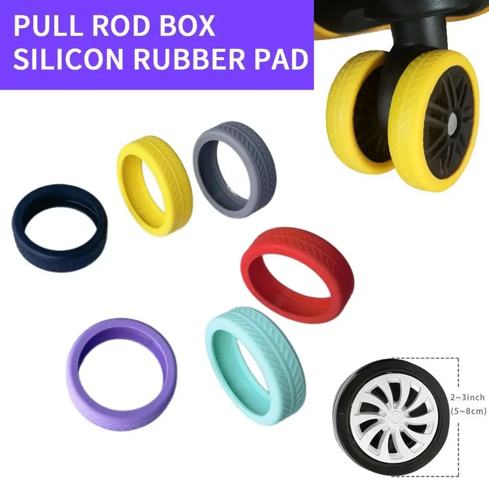 4/8Pcs Suitcase Parts Axles Luggage Wheels Protector Noise Wheels Guard Cover Reduce Wheel Wear Travel Luggage Caster Shoes