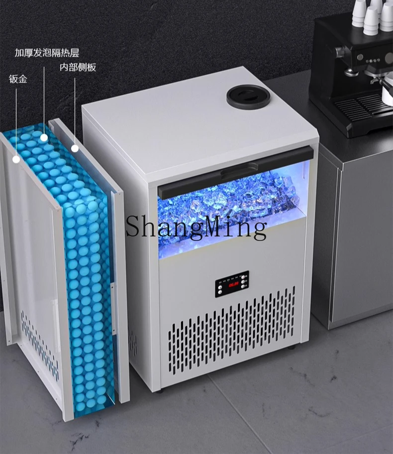 ZYY التجارية الصغيرة الحليب الشاي متجر مقهى آلة صنع الثلج التلقائي آلة مكعبات الثلج الكبيرة