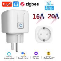 Tuya WiFi Smart Socket 16A/20A EU Smart Plug With Power Monitoring Timing Function Voice Control Via Alexa Google Smart Life APP