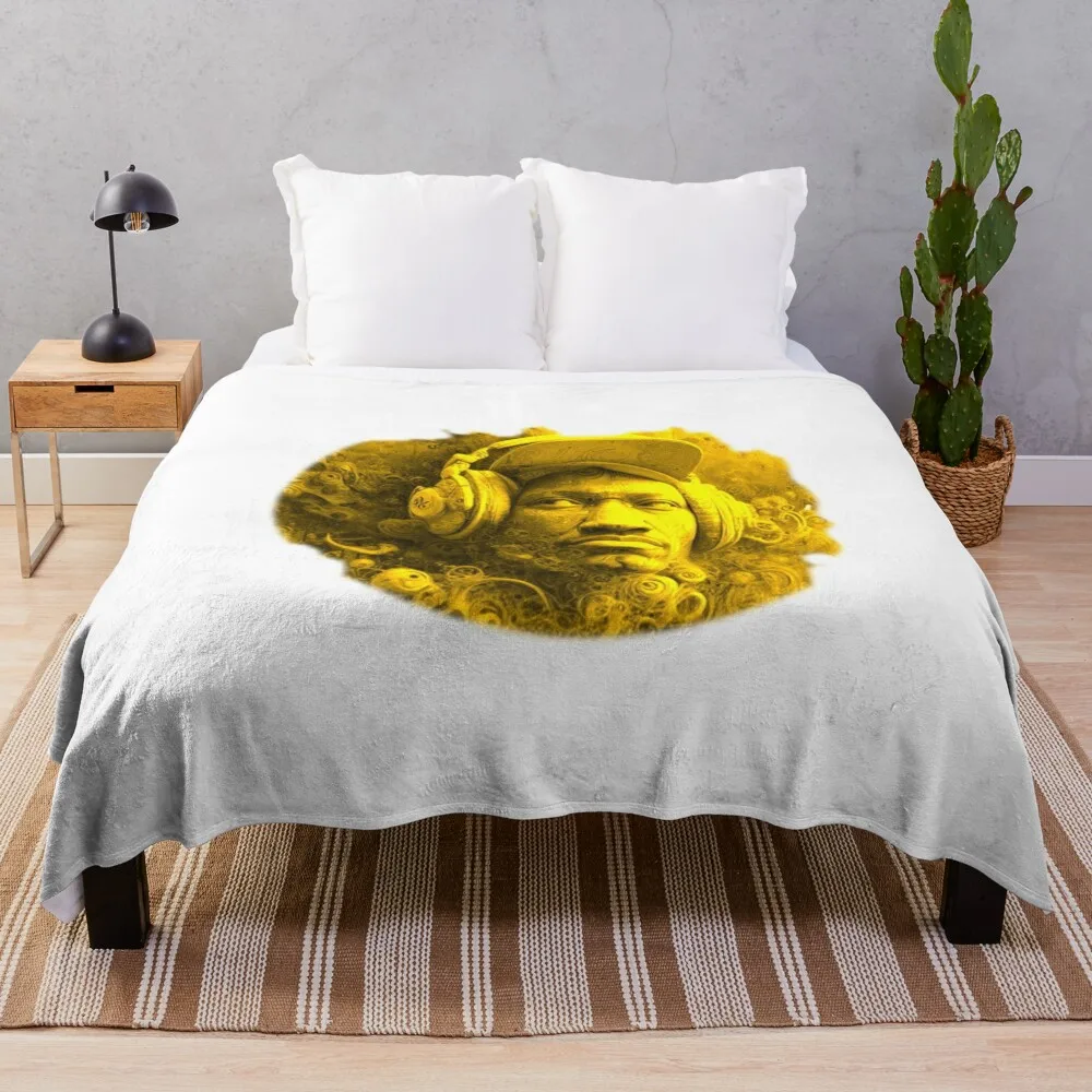 Music On My Mind Summer Yellow Vibe Throw Blanket christmas gifts halloween Decorative Throw Blankets