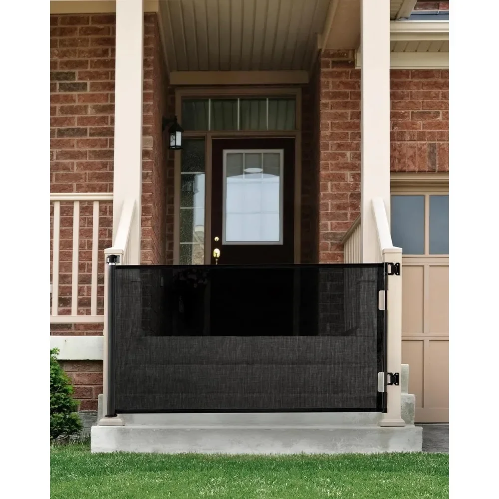 

#For Baby Gate Retractable Gates for Stairs, Mesh Dog Gate for The House, Wide Pet Gate 33" Tall, Extends to 55" Wide&