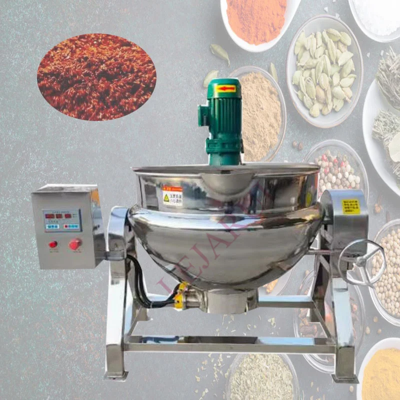 

Tomato Paste Cooking Mixer Machine Hot Sauce Making Jacketed Steam Kettle Jacketed Cooking Kettle