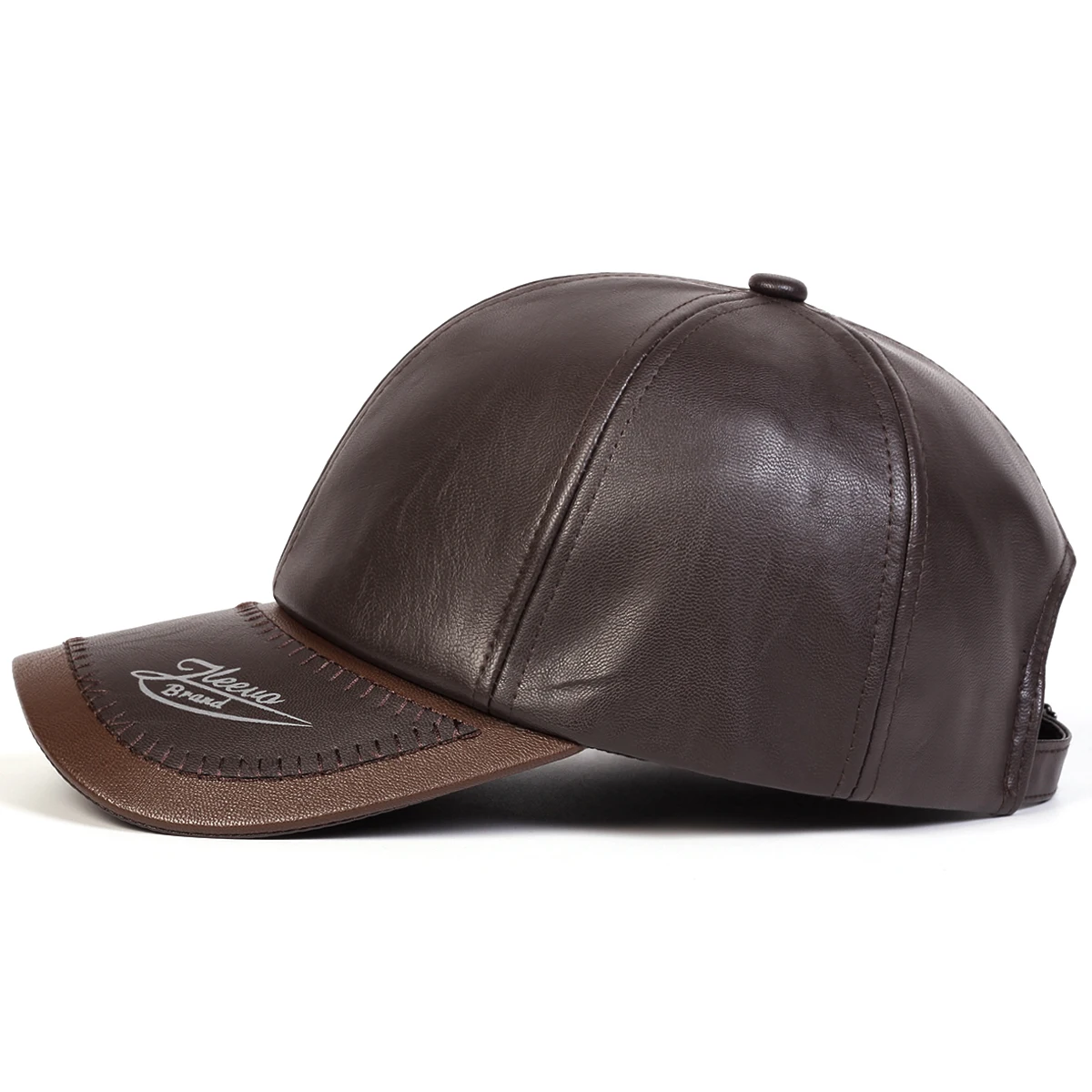 Unisex-Hut mit Schirmmütze und Lederdruck, Baseballkappen für Frühling und Herbst, verstellbare Freizeithüte für den Außenbereich, Sonnenschutzhut – Detail 6