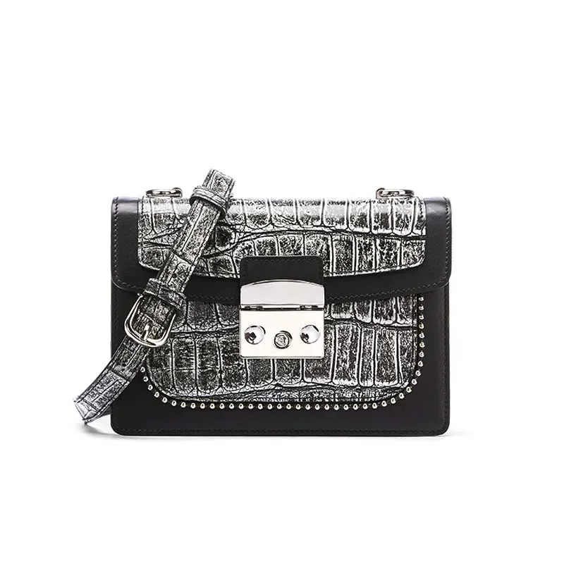 

женская сумка из крокодиловой кожи, новая женская сумка через плечо, женская сумка на одно плечо с клапаном