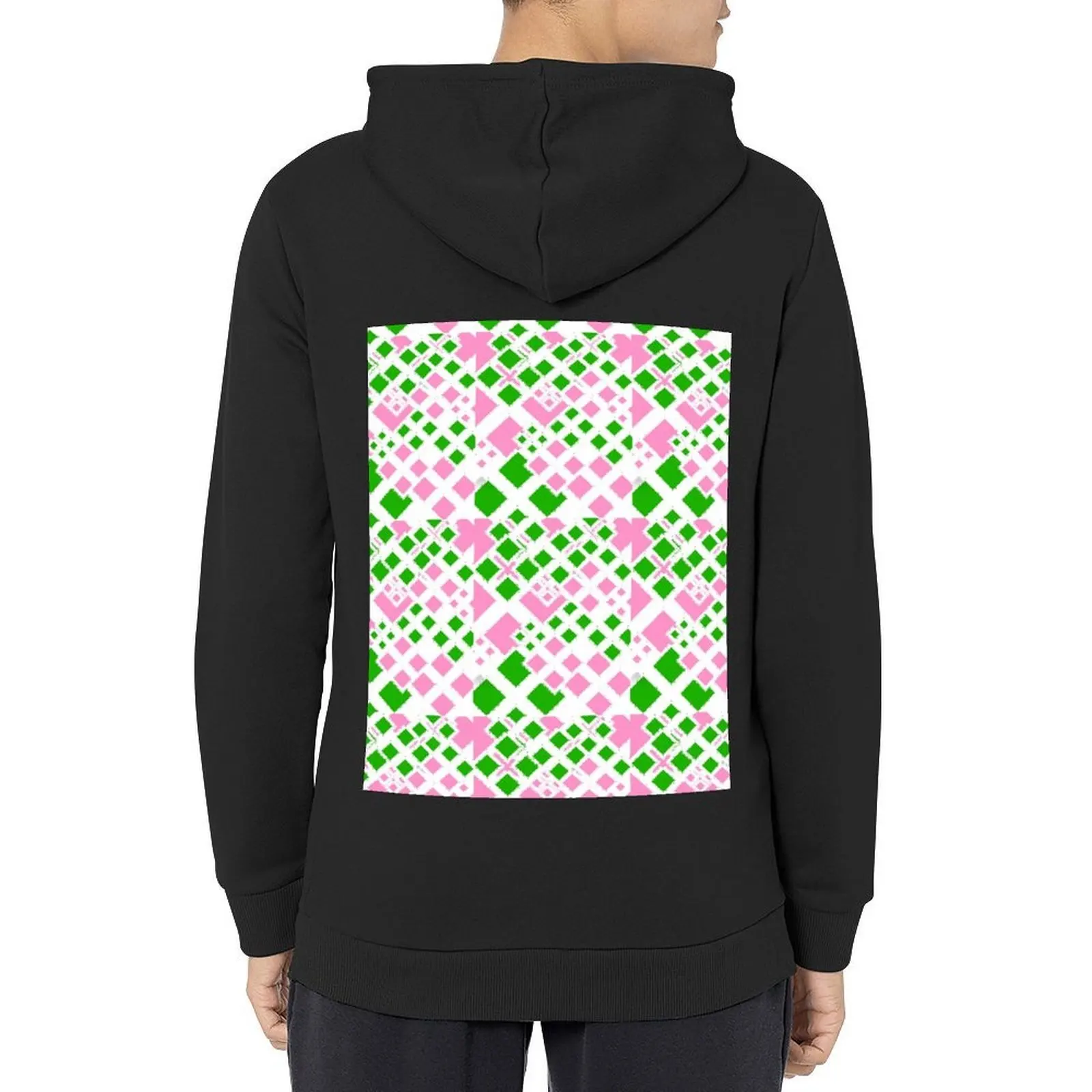 

Hello Pretty Pink & Green Hoodie men's winter sweater men's clothing aesthetic clothing autumn jacket men graphic hoodies