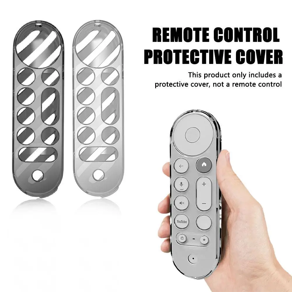 For Google TV Streamer Remote 4K Remote Control Protective Case All Inclusive TPU Anti-fall Transparent Shell