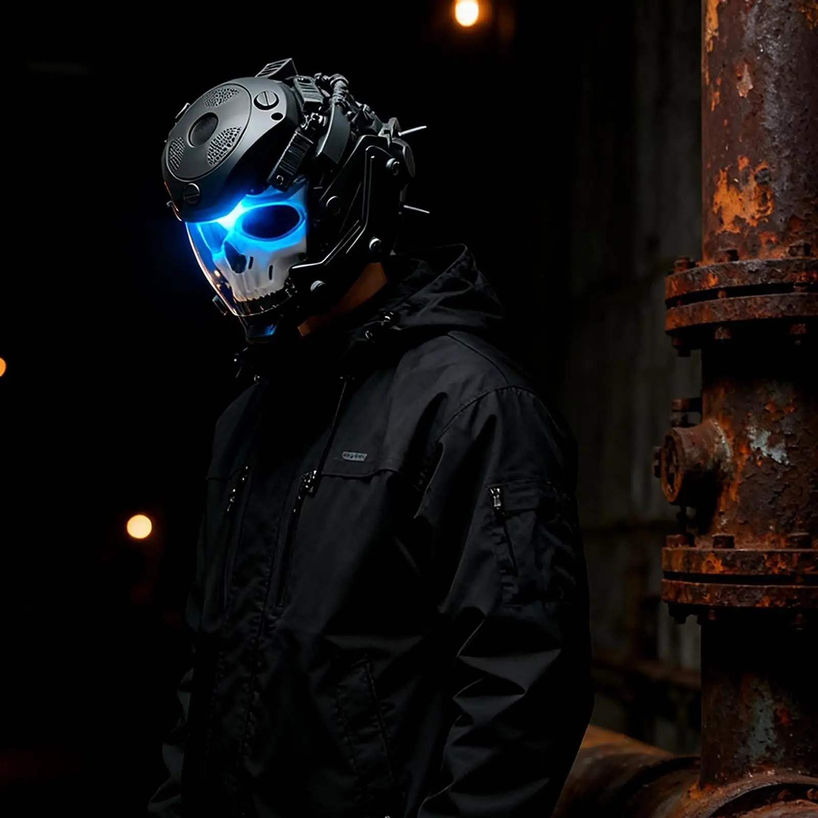 Cyberpunk Skull Tactical Helmet, Cosplay Prop for Costume Events and Outdoor Activities, Stylish Protective Headgear For Parties