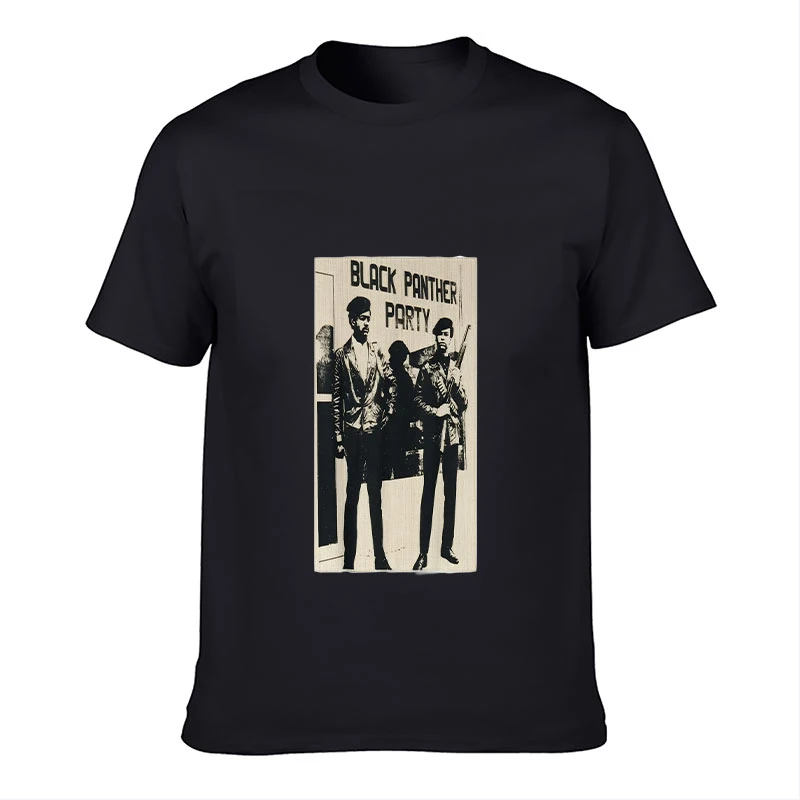 T-shirt Unisexe Black Panther Party, Motif Vintage Rétro, Décontracté, Manches Courtes, Col Rond, Usage Quotidien, Cadeau pour les Collectionneurs