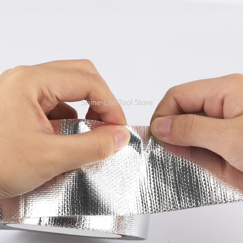 SL Width 48~150mm  Self Adhesive Fiberglass Aluminum Foil Tape Waterproof Sunscreen Heat-insulating Fiberglass Tape