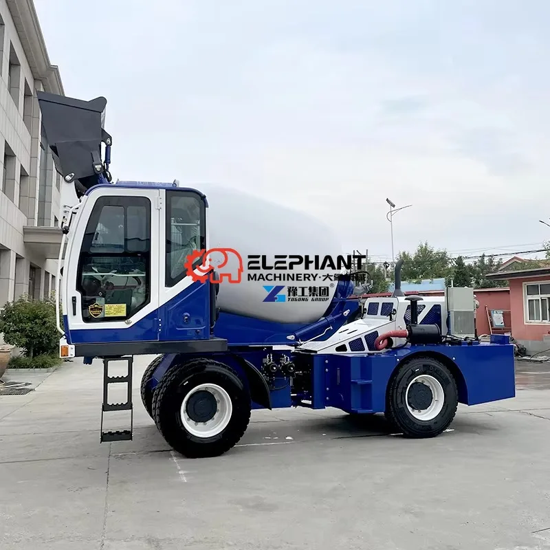 Compact 5 Cubic Meter Self-Loading Concrete Mixer Truck, Pan Mixer Design Ideal for Rural and Mini Construction Projects