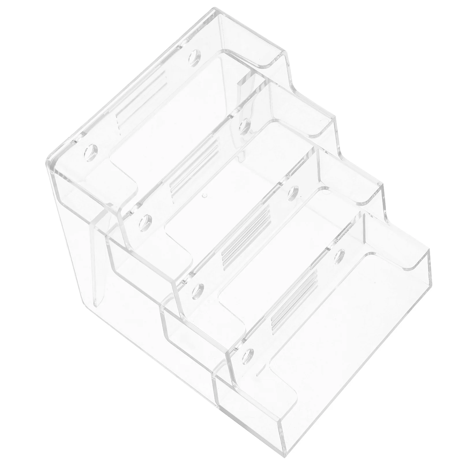 Suporte de negócios transparente organizador de mesa para armazenamento de cartões suporte de cartão de nome de mesa transparente reutilizável caso de exibição de cartão