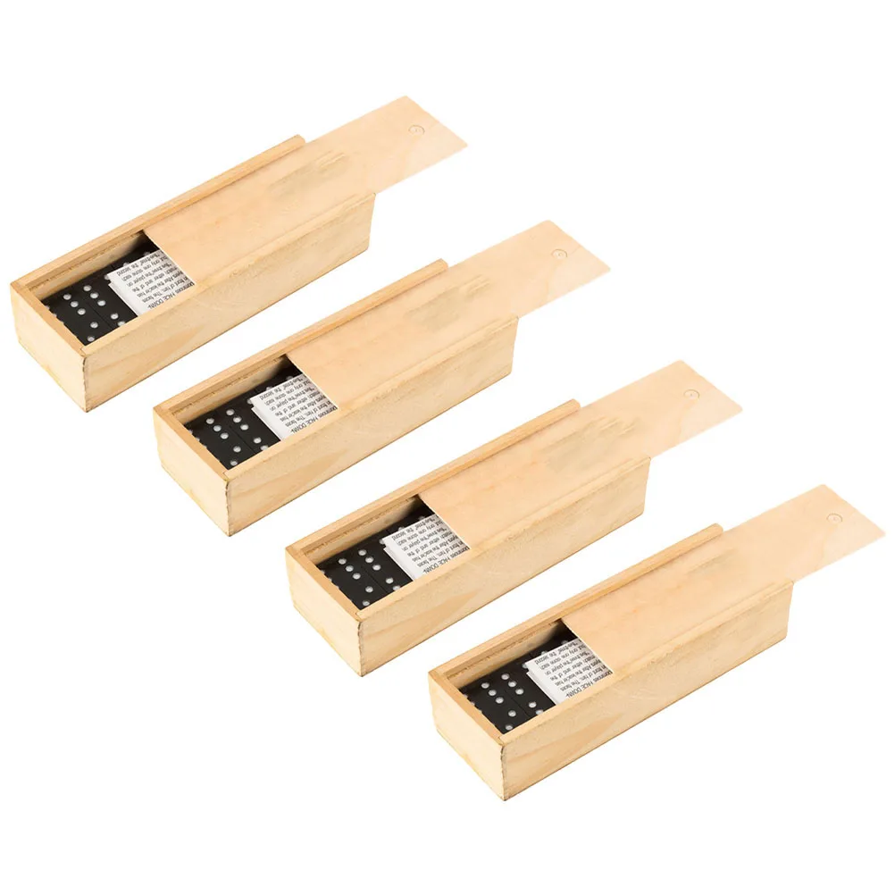 4 set 4 Sets Dominoes Toys Safe Kids Coordination Indoor Outdoor Family Household Domino Toys Game Night Play