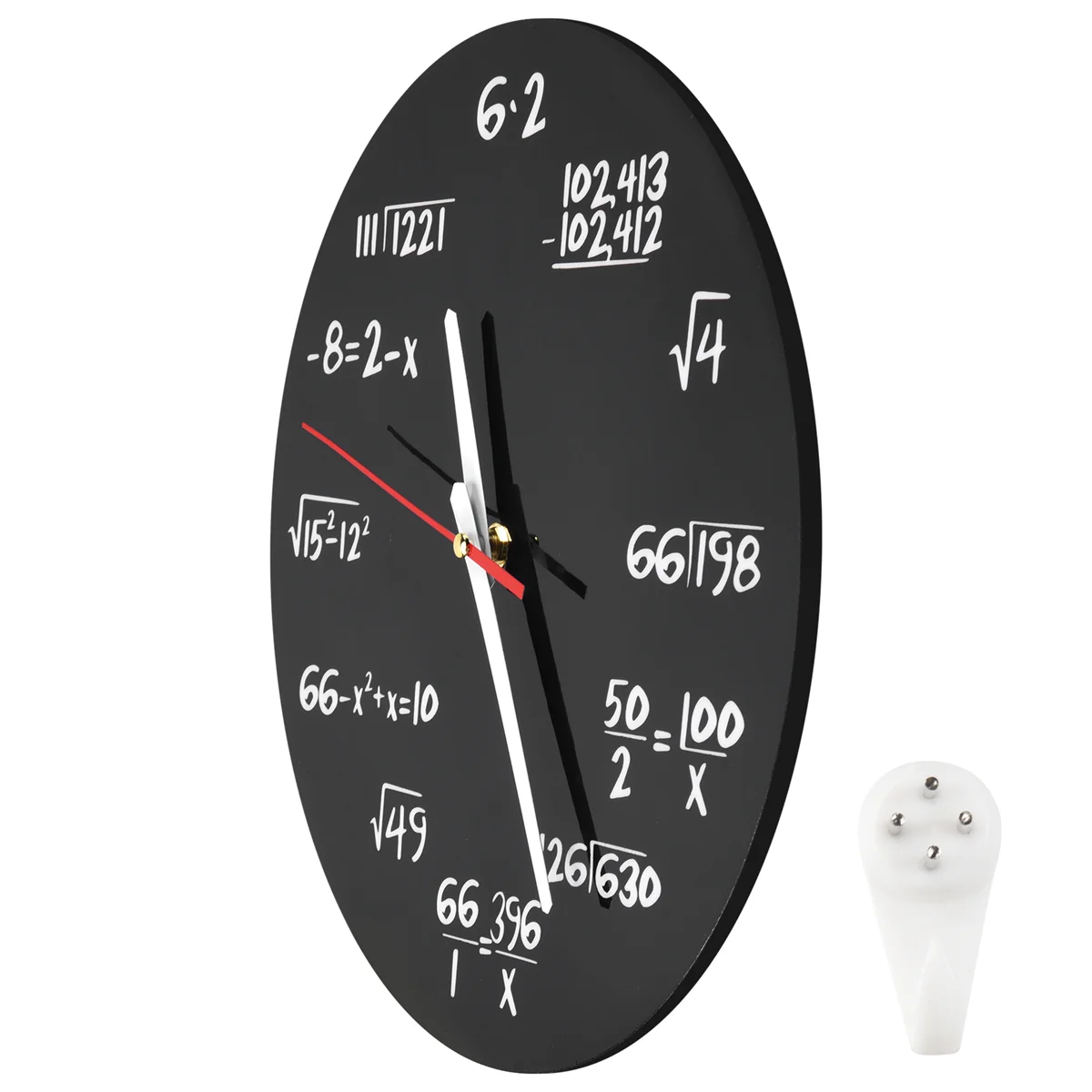 Math Wall Clock , Math Formulas Clock Quiz Clock in Black and White Unique Math Equation Clock for Home, Office