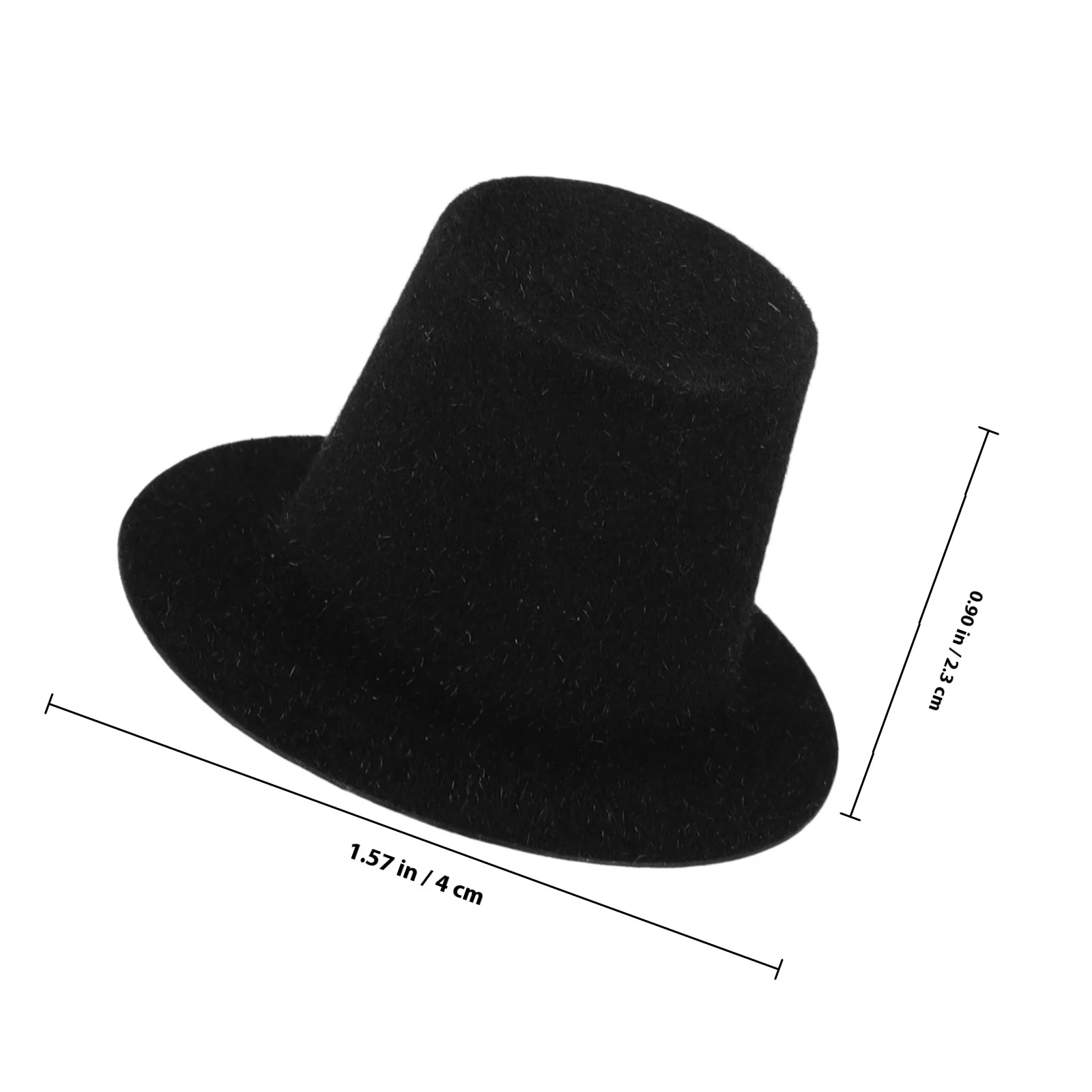 20Pcs Miniature Flat Top Hats Plastic Mini Snowman Cap for Crafts Dollhouse Decorations Mini Top Hat Kids Magician Outfit