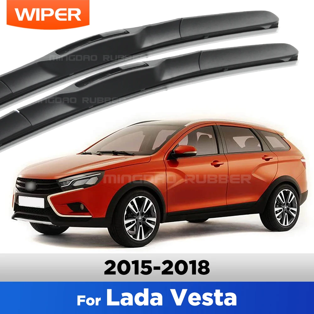 

CREATROAD Rubber Wiper Blades For Lada Vesta 2015-2018 2016 2017 Windshield Wiper Windscreen Window Brush 24"+18"
