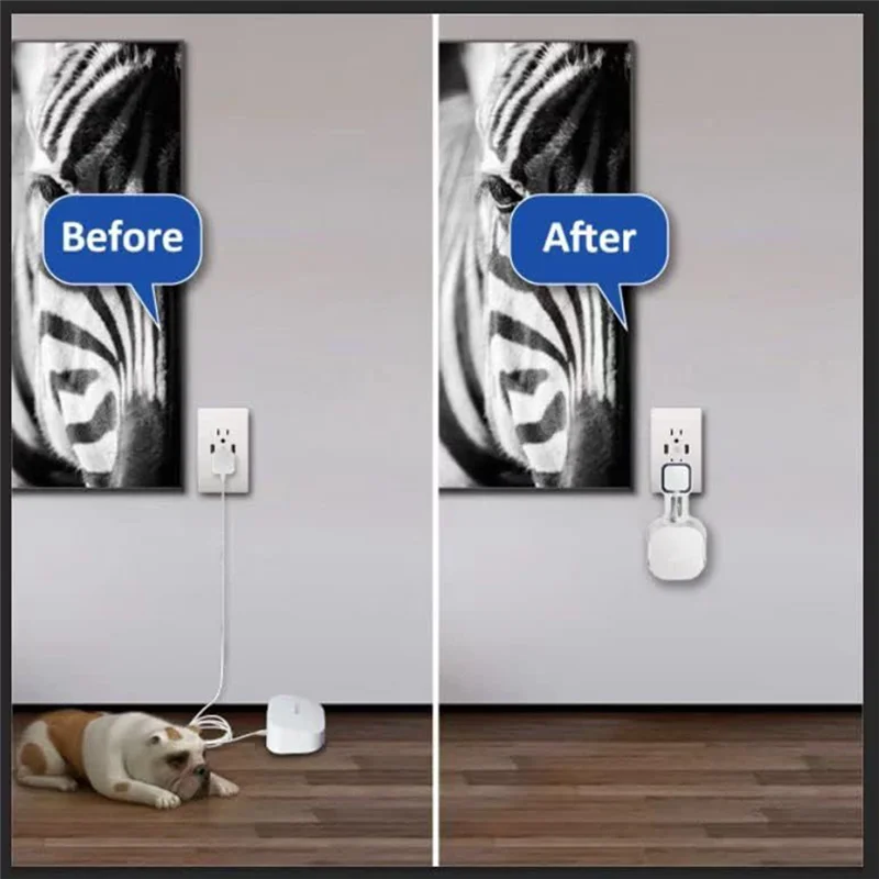 Настенный кронштейн для маршрутизатора Eero 6+ с двухдиапазонной сеткой Wi-Fi 6+, прочный кронштейн для розетки, экономия места, управление проводом