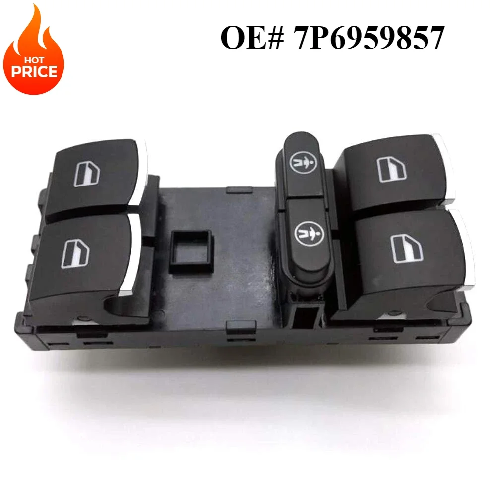 For VW Touareg Sharan For Seat Alhambra 2011 2012 2013 2014 2015 2016 Chrome Master Power Window Switch Button 7P6959857