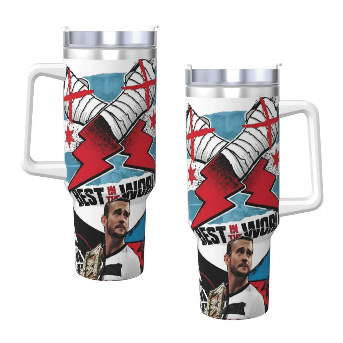 

CM Панк Борцовский стакан из нержавеющей стали Кемпинговые термочашки с соломинкой и крышкой Большие кружки Чашка Бутылка для холодной и горячей воды