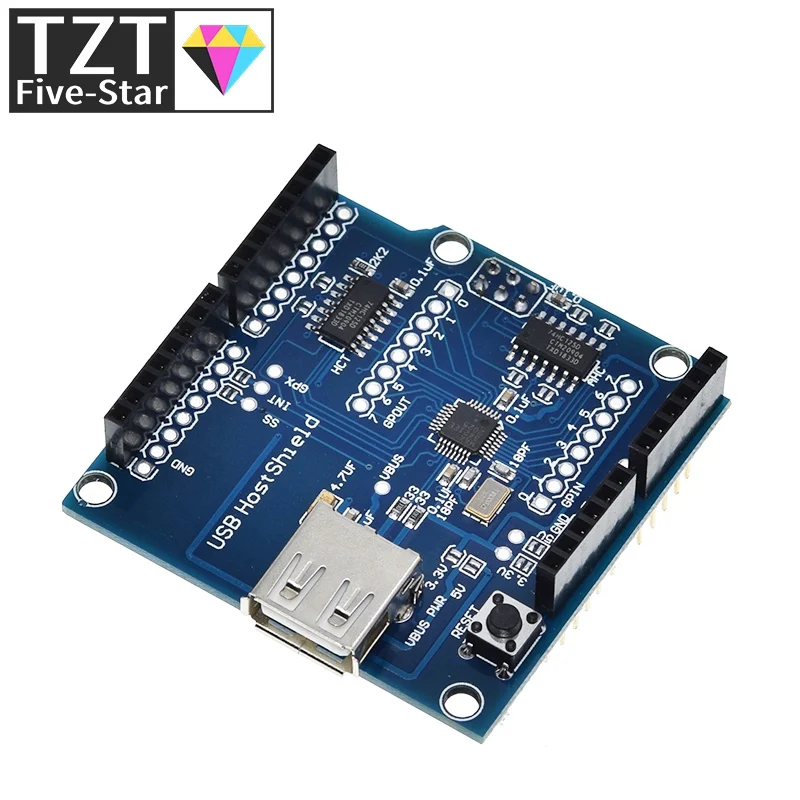 TZT USB Host Shield 2.0 for Arduino UNO MEGA ADK Compatible for Android ADK DIY Electronic Module Board