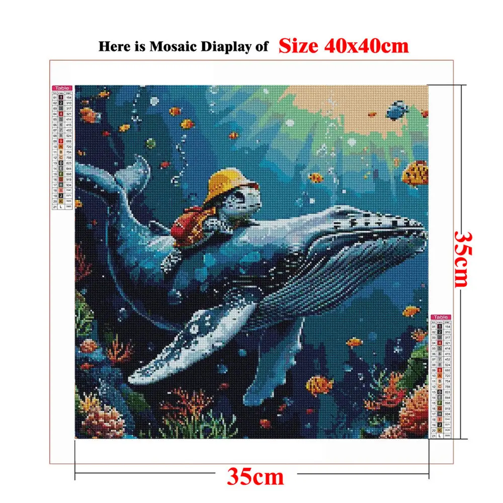 Sunlight Under Sea 5D Diamond Painting Full Drill Realistic Turtle Coral Reef Cross Stitch Rhinestone Picture Bathroom Wall Art
