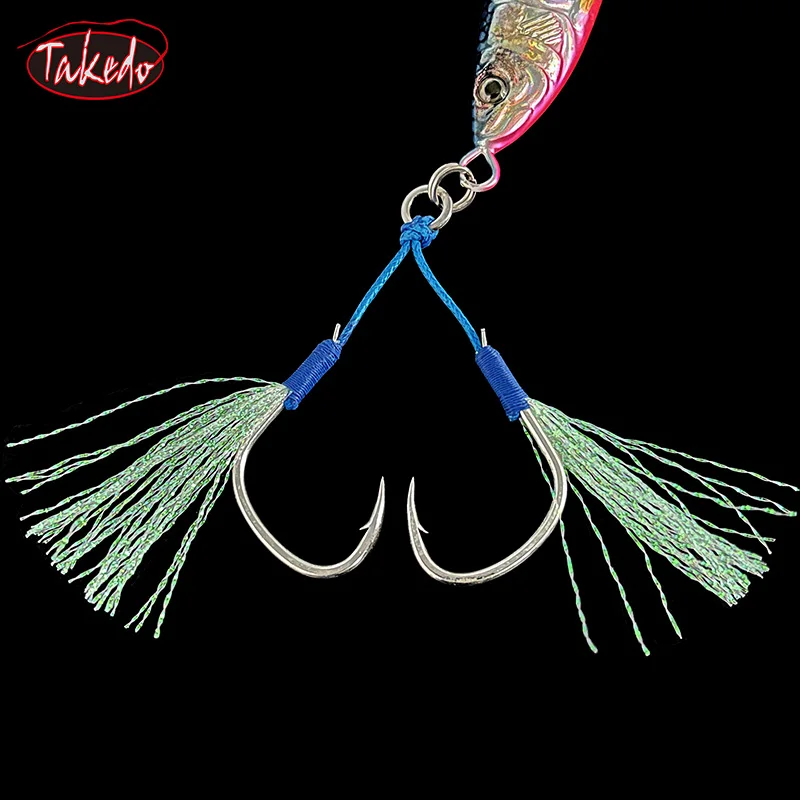 TAKEDO JY01 Señuelo de Jigging Metal UV con Vientre Luminoso