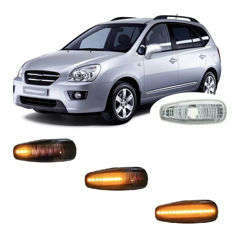 for Kia Carens Rondo UN 2006 2007 2008 2009 2010 2011 2012 Sequential LED Side Marker Signal Light Lamp