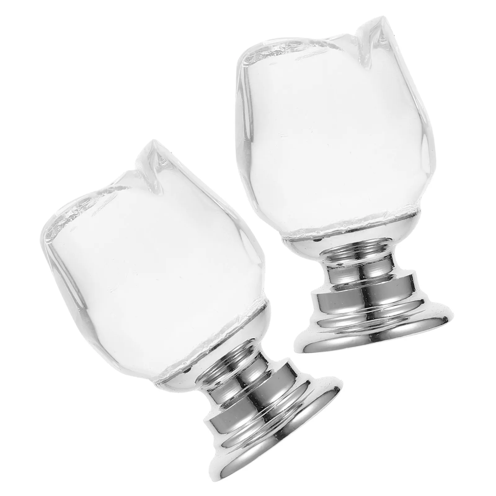 2Pcs Crystal Cabinet Knobs Floral Vintage Design Single Hole Drawer Pulls Easy Install Shiny Elegant Handles for Kitchen