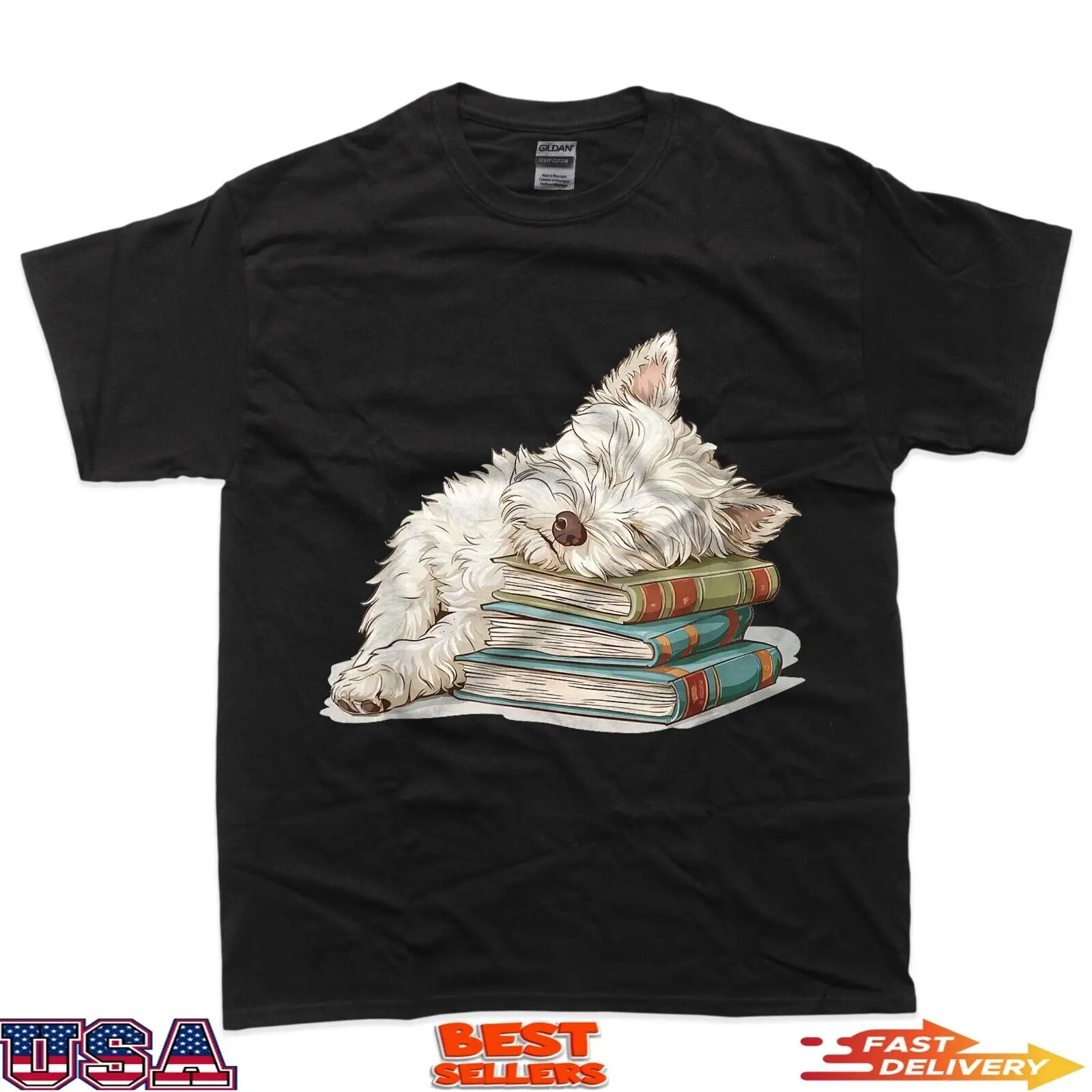 West Highland White Terrier Books Dog Breed Westie T-Shirt