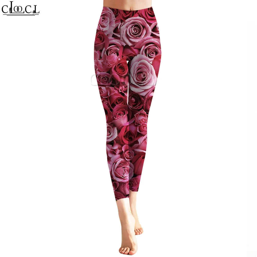 

CLOOCL Fashion Women Legging Eternal Love Romantic Rose Pattern 3D Printed Trousers Jogging Fitness Yoga Pants Gym Legging