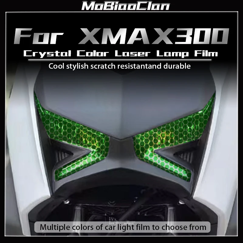 

Для Yamaha XMAX300 2023, мотоцикл, изменение цвета, фары и задние фонари, сотовая лазерная пленка, устойчивые к царапинам аксессуары