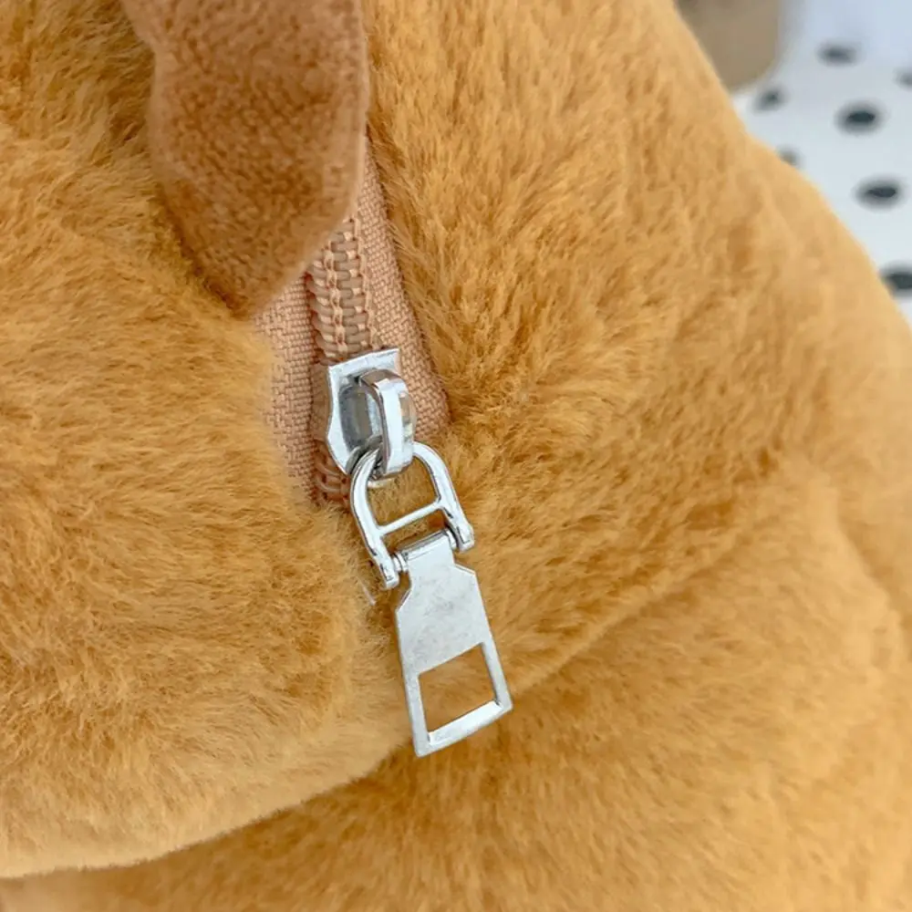 Mochila De felpa Capybara de animales simples, Linda muñeca de felpa, mochila de dibujos animados, portátil, ligera, bolsa escolar para estudiantes