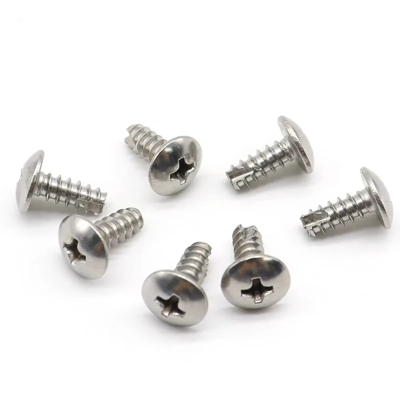 

Phillips Pan Head Screws M2 M2.3 M2.6 M3 M3.5 M4 M5 304 Stainless Steel Cross Round Head Cutting Tail Self Tapping Screws