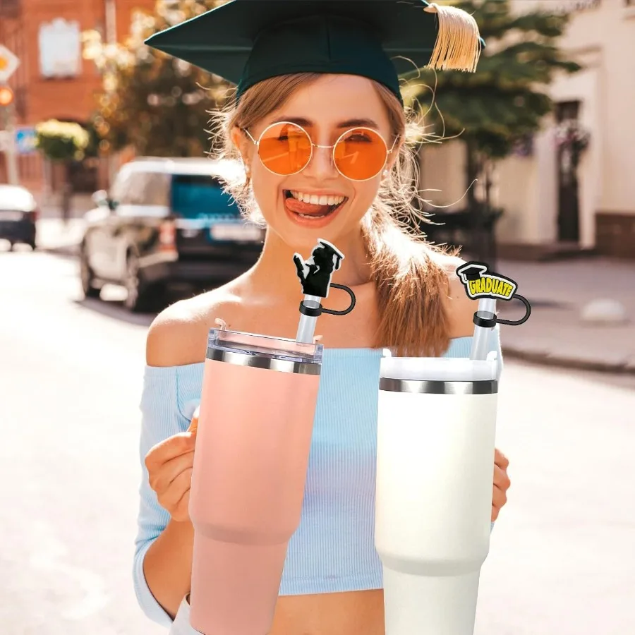 Выпускной соломенный топп для Кубка Стэнли 10 мм, необычная соломенная крышка, выпускная соломенная крышка, школьный колледж, фестиваль, вечеринка, Acce