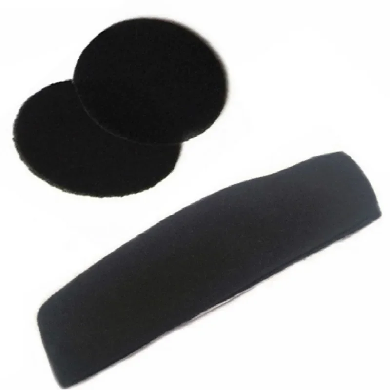 زوج واحد من وسادات الأذن الرغوية البديلة + غطاء وسادة عصابة الرأس وسادات الأذن لسماعات Sennheiser HD515 HD555 HD595 HD518 HD598