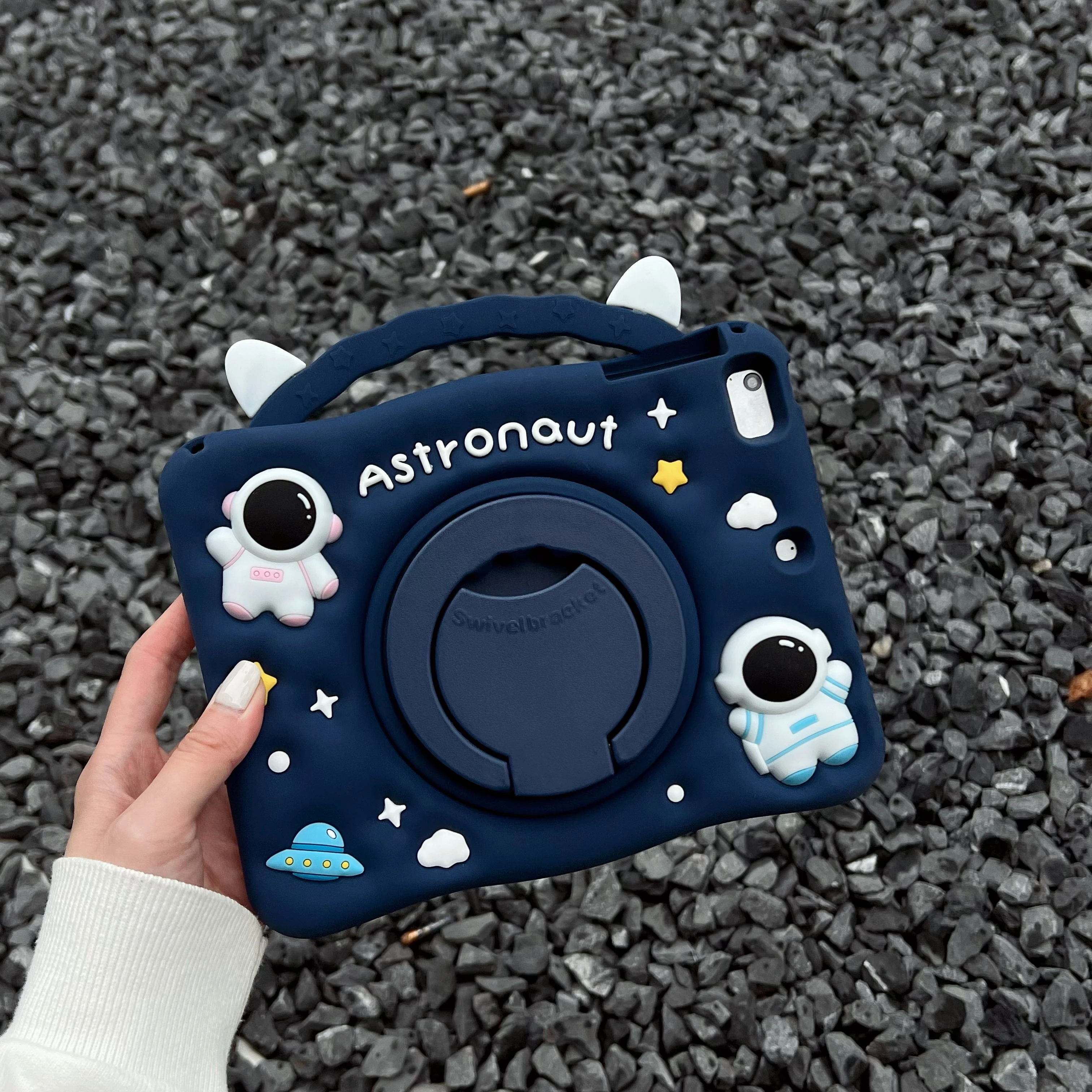 حافظة كمبيوتر لوحي لطيفة للأطفال لجهاز IPad Pro 11 Air 13 2025 IPad A16 10.2 7th 8th 9th 10th 10.9 9.7 Mini 123456 360 ° حامل الدوران فوندا #3