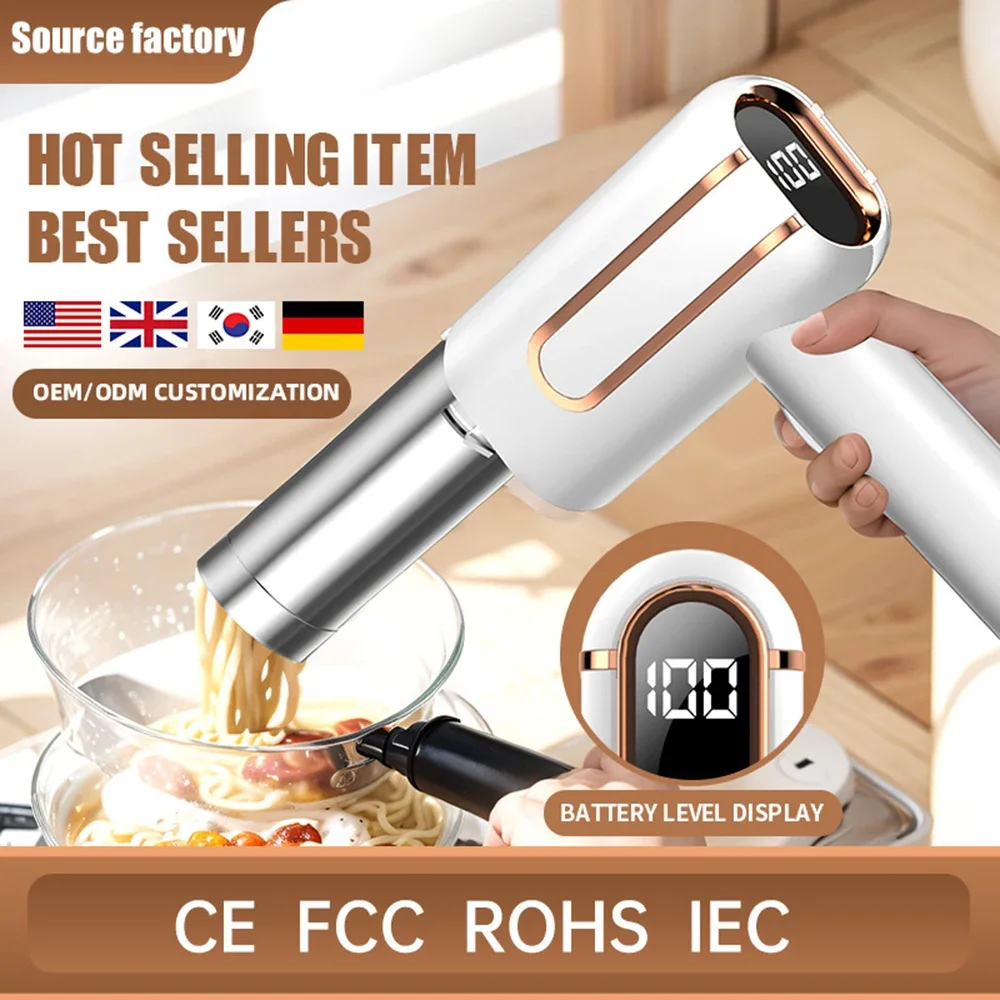 Electric Noodle Making Machine Wireless Automatic Ramen Making Machine Handheld USB Automatic, Suitable for Home Kitchen.