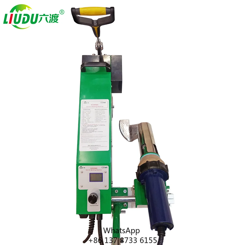TOP4500A Hot Air Welder Automatic Walking PVC Tarpaulin Banner Seaming Machine With Press Roller