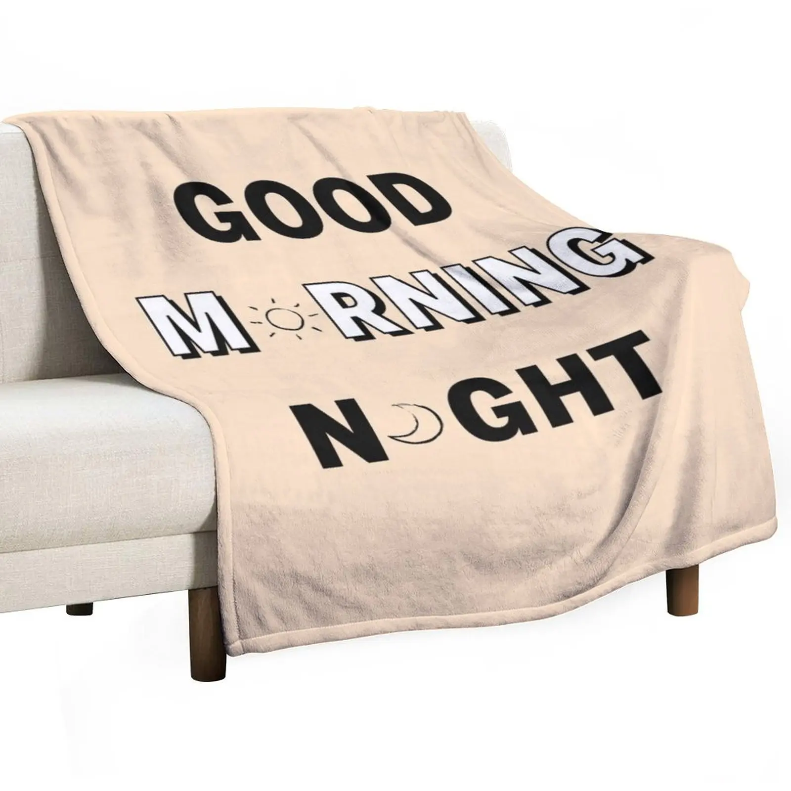 GOOD MORNING/NIGHT BEIGE Throw Blanket anime Kid'S Blankets