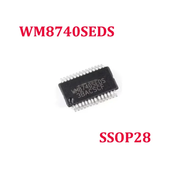 1/2/5/10PCS WM8740SEDS WM8740 WM8740S SSOP28 3.3V~5V SPI ADC/DAC- Dedicated Interface chip ic