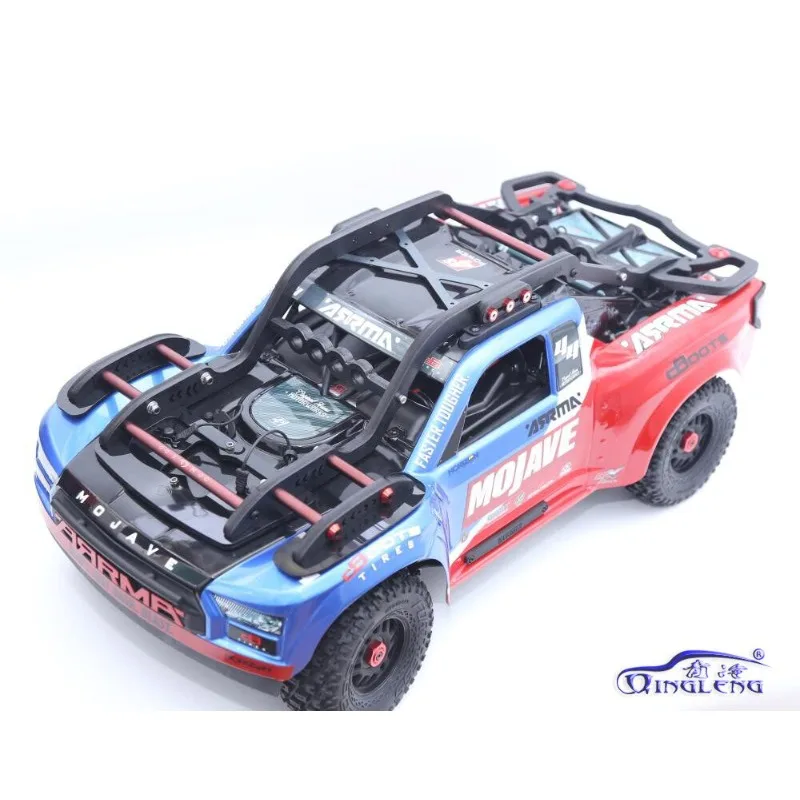 Fit1/8 ARRMA Mojave 4S BLX ARA4404 Nylon Body Roll Cage,Spring Steel Aluminum Parts with Dual 4-Hole Lamp Brackets Upgrade Parts
