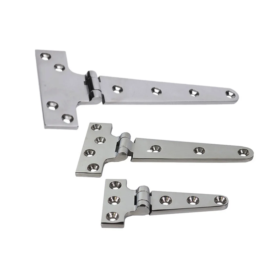 

1PCS T Shape Ship Hinge 316 Stainless Steel Shed Hinge Corrosion Resistance Antioxygen Gate Strap Hinge for Hanging Cabinet Door