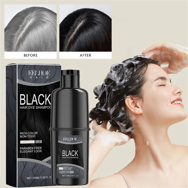 Hair Dye Shampoo Natural Harmless Quick Easy Hair Coloring Shampoo Smoothing Lasting Nourishing Shampoo Hair Dyeing Product Hot