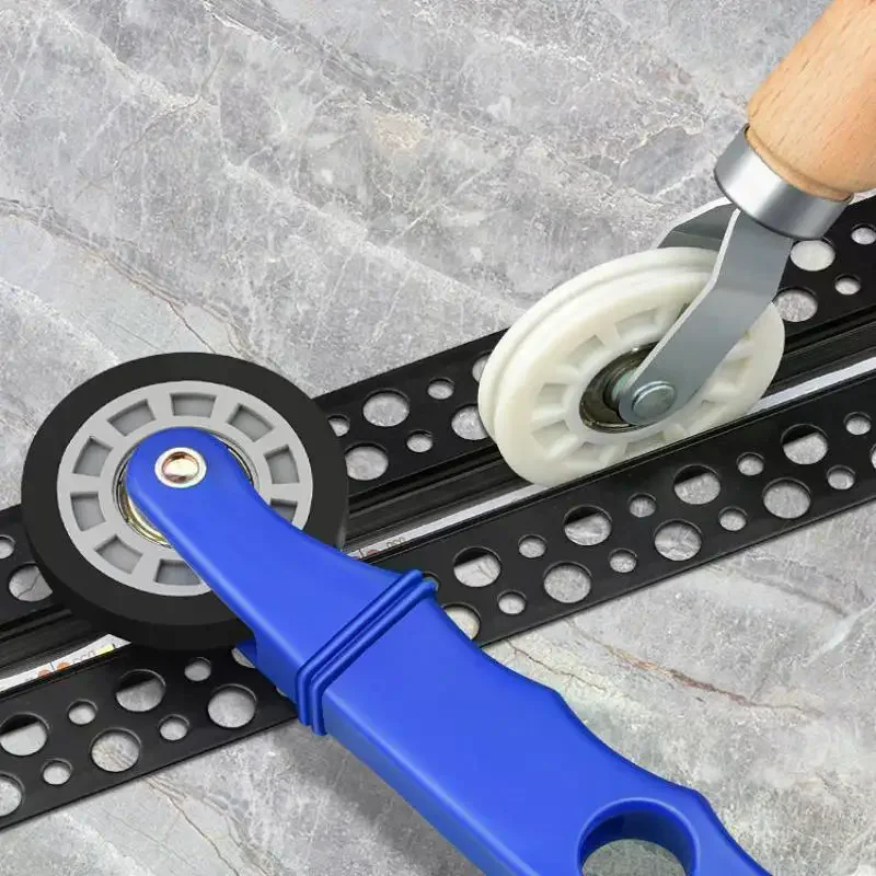 Rodillo de instalación de tiras de luces LED con ranura en U de goma ABS, herramienta de montaje rápido para lámparas de barra rígida de 4-8 mm, 1 unidad