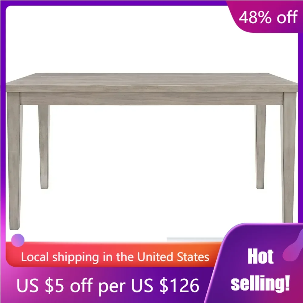 Parellen Modern Farmhouse Rectangular Dining Room Table Gray Freight Free Furniture Home