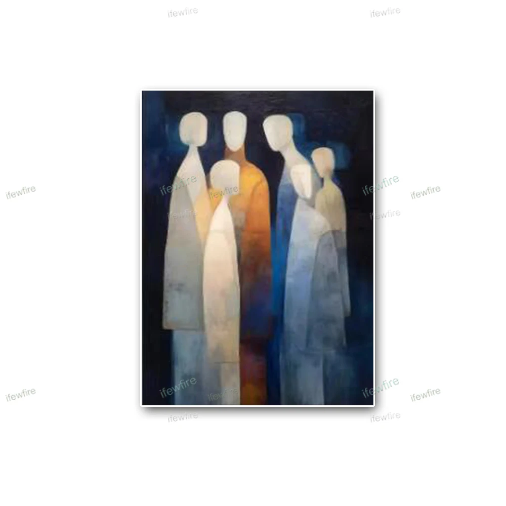 

Modern Abstract Landscape Oil Painting Mountain Green Lake Forest Canvas Poster For Living Room Corridor Office Home Decor Mural